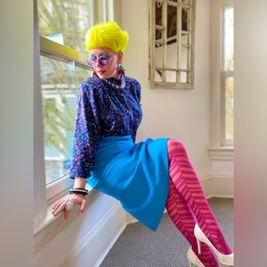 Vintage Purple Paisley Blouse